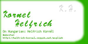 kornel helfrich business card